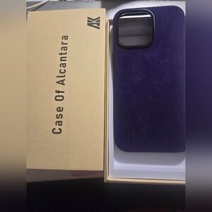 Iphone 15 Pro Max Alcantara Purple Phone Case